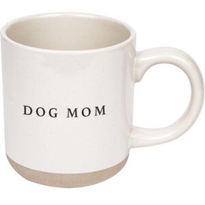 Sweet Water Decor DOG MOM Stoneware Mug Beige 14oz